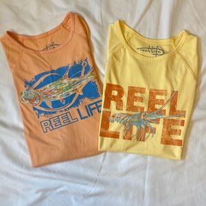 2 Reel Life swim shirts size small